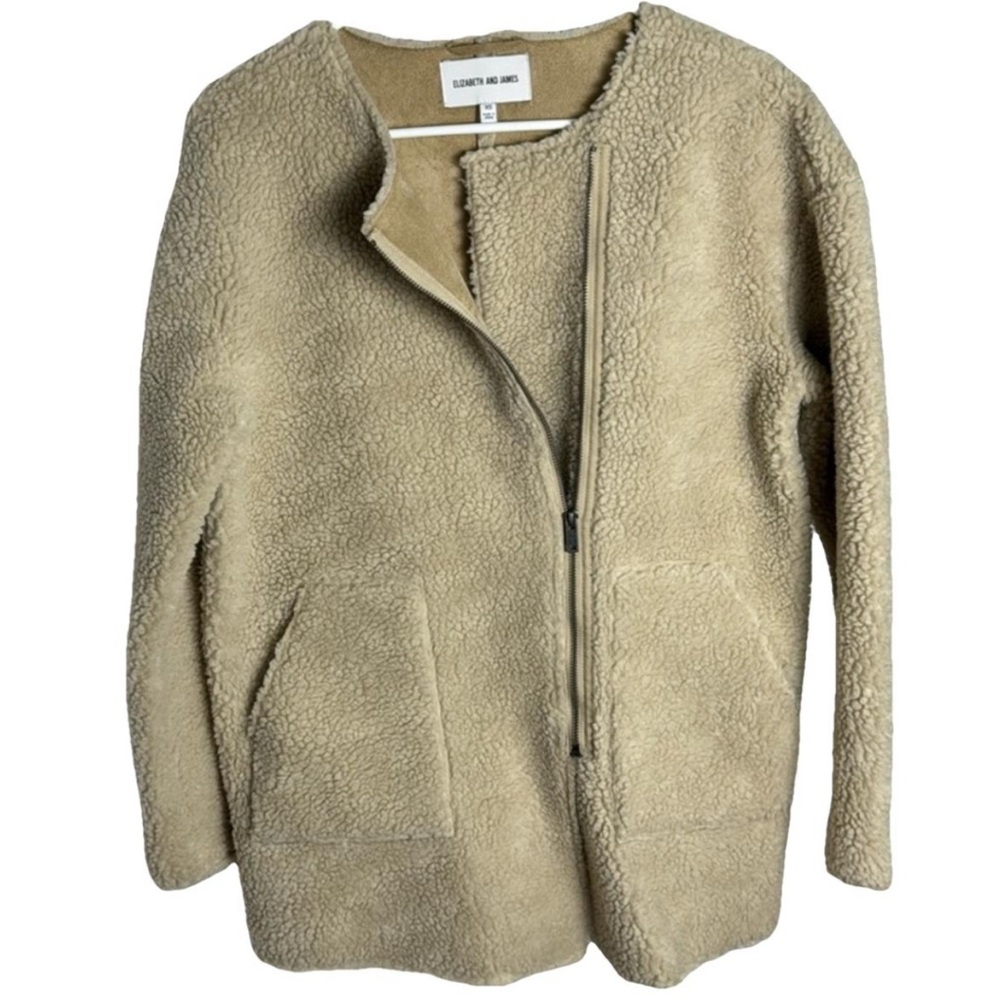 Elizabeth and James Sherpa Teddy Zip Jacket, XS - M